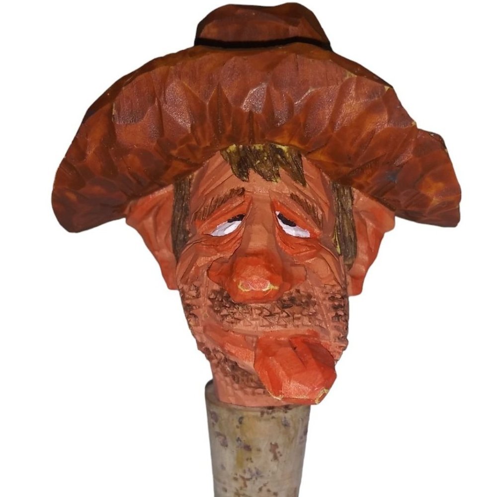Amos Snoot Fuller Cork Bottle Stopper Drunken Cowboy Chris Hammock Bottle Stoppe